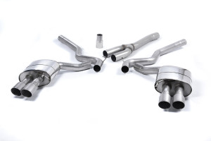 Cat-back uitlaatsysteem | Ford Mustang 2.3 EcoBoost (S550 Fastback) (2015-2018) | Milltek Sport Quad 90mm GT90