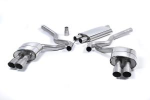 Cat-back uitlaatsysteem | Ford Mustang 2.3 EcoBoost (S550 Fastback) (2015-2018) | Milltek Sport Quad 90mm GT90