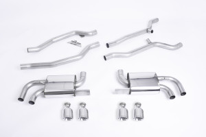 Cat-back uitlaatsysteem | Porsche Cayenne 958 Turbo 4.8 V8 (vé³é³r facelift) (2010-2014) | Milltek Sport Quad 100 mm GT100