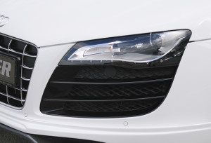 Rieger Tuning Grille d'aération | Audi R8 07-12 2-p / R8 12-15 2-p / R8 Spyder 10-12 2-p / R8 Spyder 12-15 2-p |  noir brillant