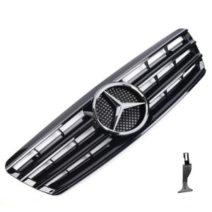 Carnamics Grille | Mercedes-Benz C-class 00-04 4-p / C-class 04-07 4-p / C-class Combi 01-04 5-p / C-class Combi 04-07 5-p |  noir / chrome brillant