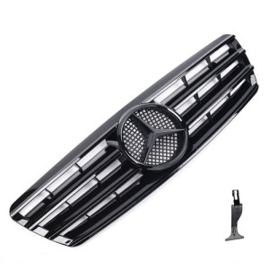 Carnamics Grille | Mercedes-Benz C-class 00-04 4-p / C-class 04-07 4-p / C-class Combi 01-04 5-p / C-class Combi 04-07 5-p |  noir brillant