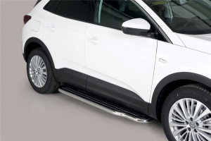 Misutonida Barres latérales | Opel Grandland X 17-21 5-p | Style Pedana acier inoxydable brillant
