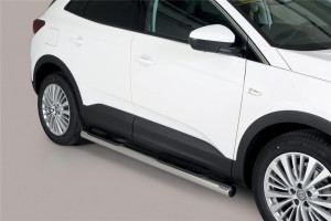 Misutonida Barres latérales | Opel Grandland X 17-21 5-p | Grand Pedana acier inoxydable brillant