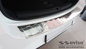 Avisa Protection du pare-chocs arrière | Seat Leon Sportstourer 20- 5-p | Côtes acier inoxydable soyeux