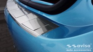 Avisa Protection du pare-chocs arrière | Renault Zoe 19- 5-p | Côtes acier inoxydable soyeux