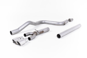 Cat-back uitlaatsysteem | Seat Leon FR 2.0 TDI 150 SC en 5-deurs (handgeschakeld en DSG-auto) (2013-2020) | Milltek Sport Twin 80mm GT80