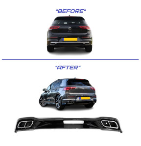 Carnamics Diffuseur | Volkswagen Golf 20- 5-p (VIII) | Style OEM noir brillant