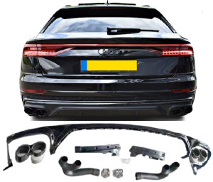 Carnamics Diffusor | Audi Q8 18- 5-T | SF-Linie schwarz glossy