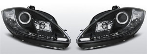 Carnamics Headlights | Seat Altea 09-15 5-d / Leon 09-13 5-d | DRL-Design black