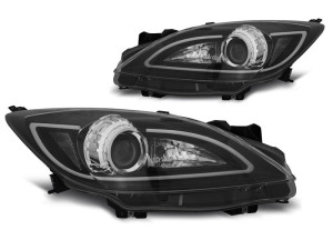 Carnamics Phares | Mazda 3 09-11 5-p / 3 11-13 5-p / 3 Sedan 09-11 4-p / 3 Sedan 11-13 4-p | Lumière tubulaire noir