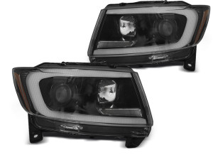 Carnamics Phares | Jeep Grand Cherokee 11-13 5-p | Lumière tubulaire noir