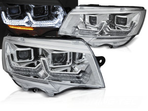 Carnamics Phares | Volkswagen Multivan 21- 5-p / Transporter Kombi 19- 4-p | Lumière tubulaire chrome