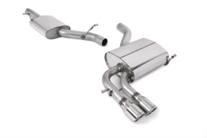 Cat-back uitlaatsysteem | Audi A3 2.0T FSI quattro 5-deurs SportBack (2004-2012) | Milltek Sport Twin 76.2mm Jet