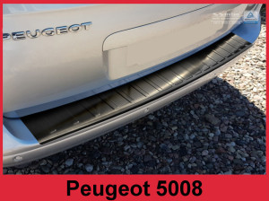 Avisa Protection du pare-chocs arrière | Peugeot 5008 09-13 5-p / 5008 13-17 5-p |  noir soyeux