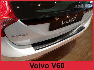 Avisa Protection du pare-chocs arrière | Volvo V60 10-13 5-p / V60 13-18 5-p / V60 Cross Country 15-18 5-p |  noir soyeux