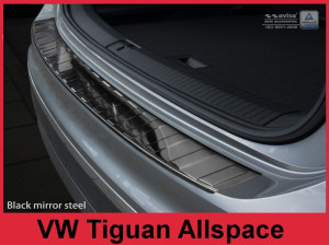 Avisa Protection du pare-chocs arrière | Volkswagen Tiguan 16-20 5-p / Tiguan Allspace 17-21 5-p |  noir brillant