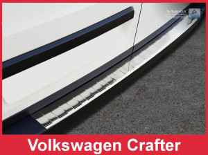 Avisa Protection du pare-chocs arrière | Volkswagen Crafter Kombi 17-22 4-p |  acier inoxydable soyeux