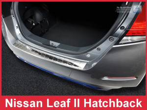 Avisa Protection du pare-chocs arrière | Nissan Leaf 17- 5-p |  acier inoxydable soyeux