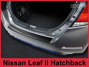 Avisa Protection du pare-chocs arrière | Nissan Leaf 17- 5-p |  noir soyeux