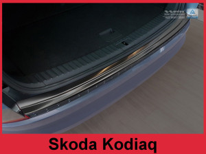 Avisa Protection du pare-chocs arrière | Skoda Kodiaq 17-21 5-p |  noir soyeux