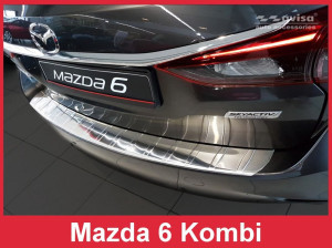 Avisa Protection du pare-chocs arrière | Mazda 6 SportBreak 12-15 5-p / 6 SportBreak 15-18 5-p / 6 SportBreak 18- 5-p |  acier inoxydable soyeux