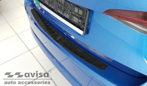 Avisa Protection du pare-chocs arrière | Skoda Octavia 20- 5-p | Côtes noir soyeux