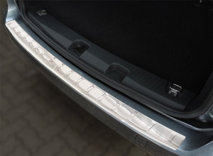 Avisa Protection du pare-chocs arrière | Volkswagen Caddy Cargo 20- 3-p | Côtes acier inoxydable soyeux