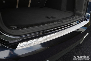 Avisa Protection du pare-chocs arrière | BMW iX3 20-21 5-p (G08) | Côtes acier inoxydable soyeux