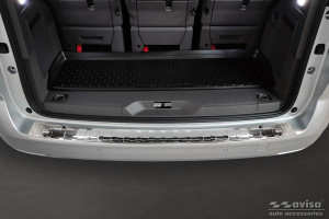 Avisa Protection du pare-chocs arrière | Volkswagen Multivan 21- 5-p | Côtes chrome brillant