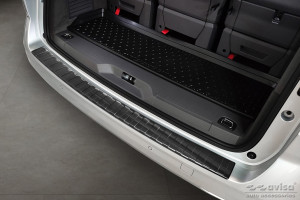 Avisa Protection du pare-chocs arrière | Volkswagen Multivan 21- 5-p | Côtes noir soyeux