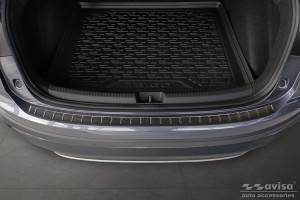 Avisa Protection du pare-chocs arrière | Volkswagen Taigo 21- 5-p | Côtes noir soyeux