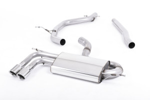 Cat-back uitlaatsysteem | Audi A3 1.8 TSI 2WD 3-deurs (2008-2012) | Milltek Sport Twin 80mm Jet
