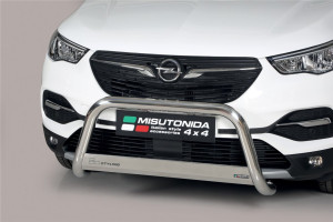 Misutonida Barre pare-buffle | Opel Grandland X 17-21 5-p | Barre moyenne acier inoxydable brillant