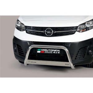 Misutonida Barre pare-buffle | Opel Vivaro Combi 19- 4-p | Barre moyenne acier inoxydable brillant
