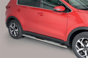 Misutonida Barres latérales | Kia Sportage 16-18 5-p / Sportage 18-22 5-p | Protections latérales design acier inoxydable brillant