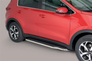 Misutonida Barres latérales | Kia Sportage 16-18 5-p / Sportage 18-22 5-p | Style Pedana acier inoxydable brillant
