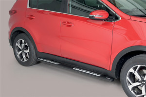 Misutonida Barres latérales | Kia Sportage 16-18 5-p / Sportage 18-22 5-p | Protections latérales design noir mat