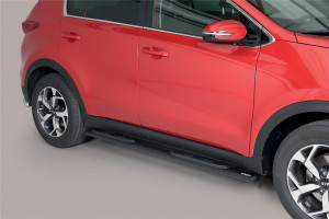 Misutonida Barres latérales | Kia Sportage 16-18 5-p / Sportage 18-22 5-p | Grand Pedana ovale noir mat