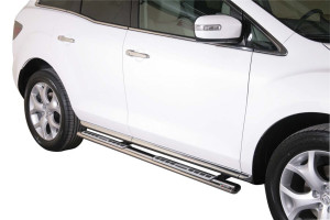 Misutonida Barres latérales | Mazda CX-7 09-12 5-p | Protections latérales design acier inoxydable brillant