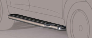 Misutonida Barres latérales | Opel Monterey LTD 92-98 5-p | Style Pedana acier inoxydable brillant