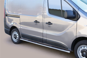 Misutonida Barres latérales | Renault Trafic 14-19 4-p / Trafic 19-21 4-p | Grand Pedana ovale acier inoxydable brillant