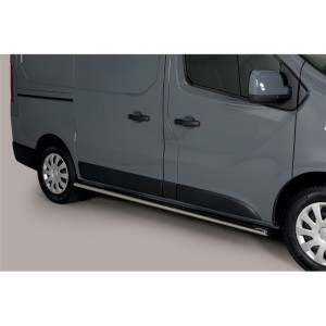 Misutonida Barres latérales | Renault Trafic 14-19 4-p / Trafic 19-21 4-p | Protection latérale ovale acier inoxydable brillant