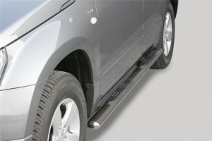 Misutonida Barres latérales | Suzuki Grand Vitara 05-08 5-p | Grand Pedana ovale acier inoxydable brillant