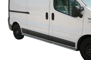 Misutonida Barres latérales | Renault Trafic 11-14 4-p | Protection latérale ovale acier inoxydable brillant