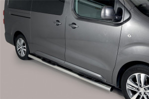 Misutonida Barres latérales | Peugeot Expert 16- 4-p / Traveller 16- 4-p | Grand Pedana acier inoxydable brillant