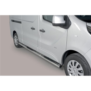 Misutonida Barres latérales | Renault Trafic 14-19 4-p / Trafic 19-21 4-p | Grand Pedana acier inoxydable brillant