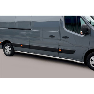 Misutonida Barres latérales | Renault Master 11-14 4-p / Master 14- 4-p / Master 19- 4-p / Master Combi 11-14 4-p / Master Combi 15-19 4-p | Protection latérale acier inoxydable brillant