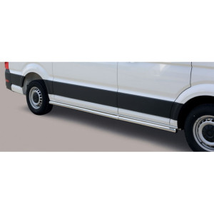 Misutonida Barres latérales | Volkswagen Crafter Kombi 17-22 4-p | Protection latérale acier inoxydable brillant
