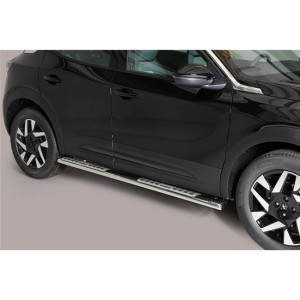 Misutonida Barres latérales | Opel Mokka 20- 5-p | Protections latérales design acier inoxydable brillant